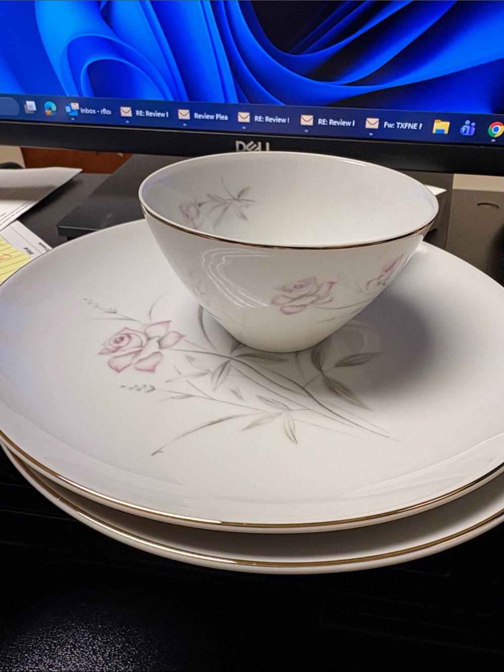 Meito china 7 cups 7 saucers dual as salad plates (14) pieces